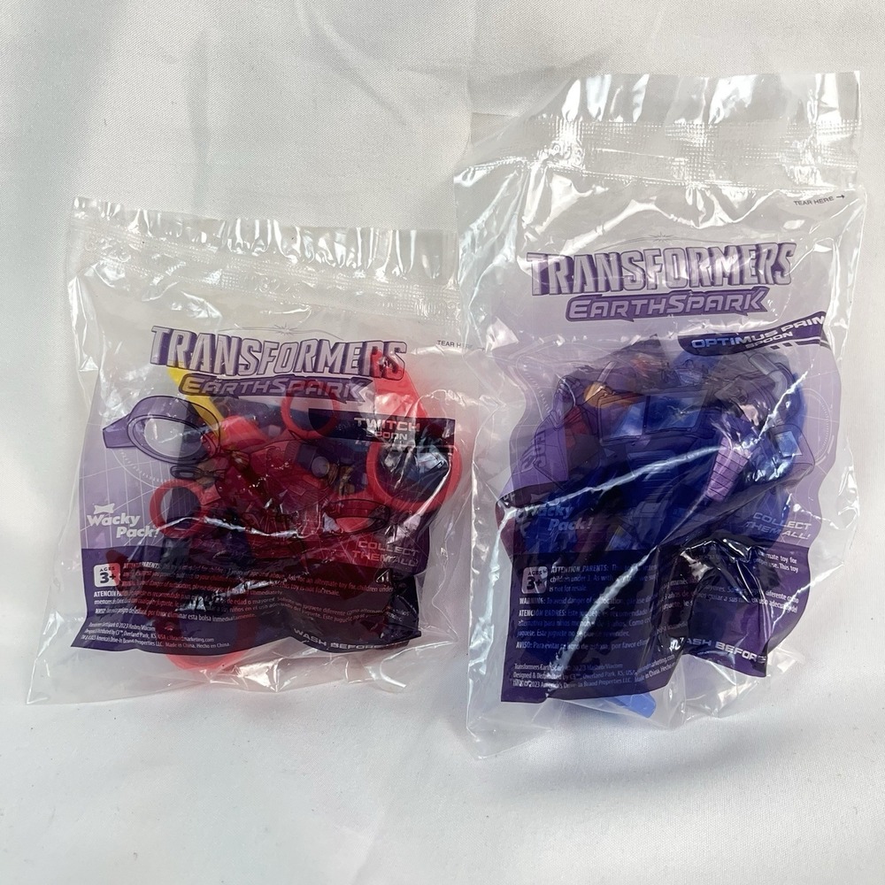 Sonic, Wacky Pack Toy, Transformers Earthspark Optimus Prime & Switch New Sealed